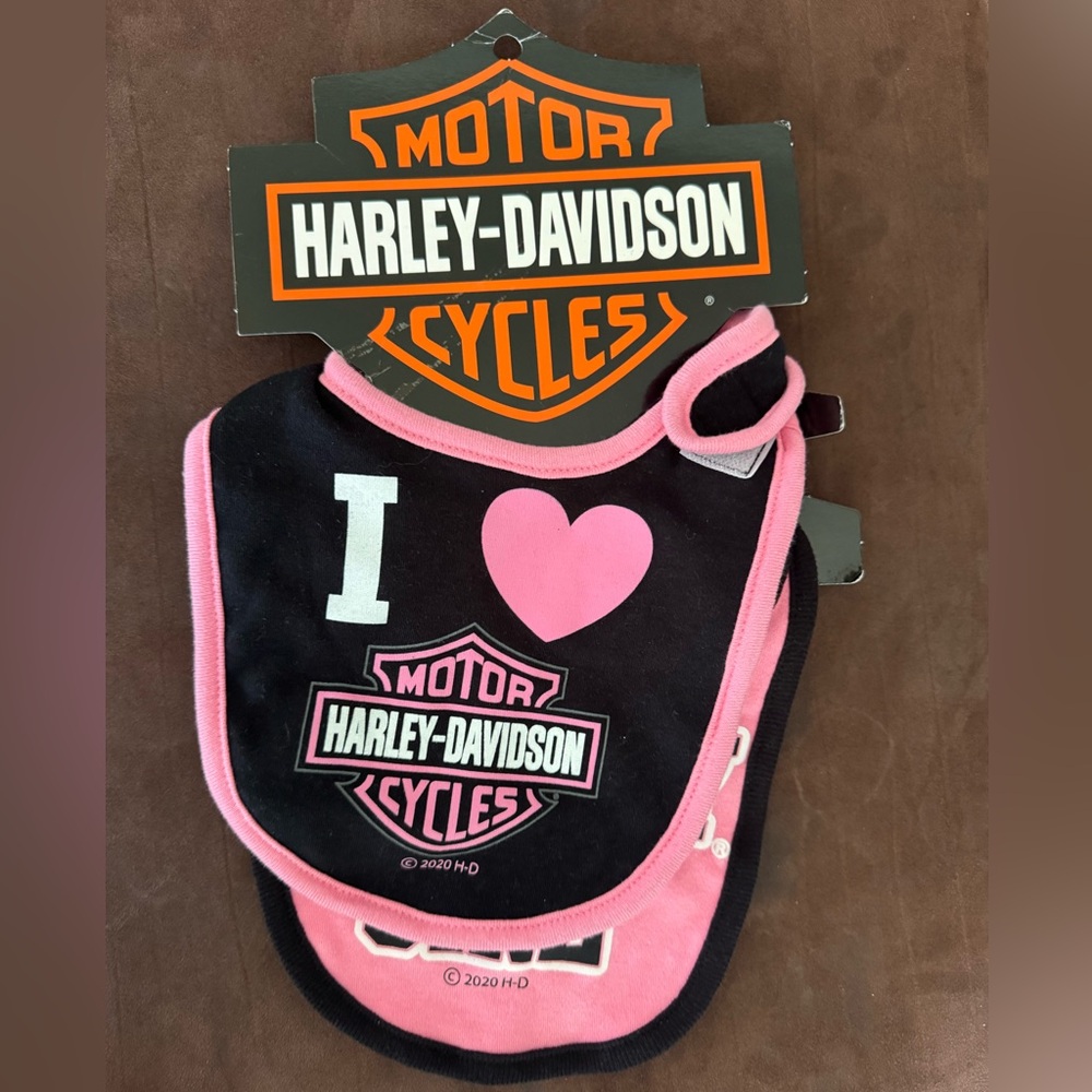 Harley-Davidson Black and Pink Bib Set